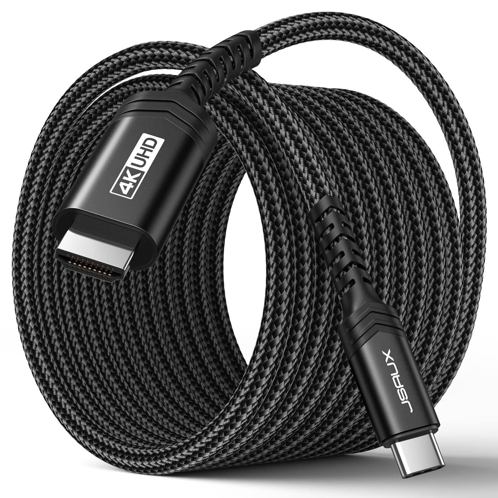 JSAUX Type C to HDMI Cable 4K@60Hz USB 3.1 Type C to HDMI 2.0 Cord 10ft/3M Nylon Braided Wire Converter for MacBook Pro/Air, iPad Pro, iMac, ChromeBook Pixel Samsung JSAUX Type C to HDMI Cable 4K@60Hz USB 3.1 Type C to HDMI 2.0 Cord 10ft/3M Nylon Braided Wire Converter for MacBook Pro/Air, iPad Pro, iMac, ChromeBook Pixel Samsung